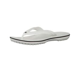 Japonki damskie Crocs Crocband Flip. Białe klapki Crocs, bez wzorów, z materiału, bez obcasa. Za 149.00 zł.