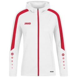 Damska bluza dresowa z kapturem Jako Power. Białe bluzy JAKO, bez wzorów, z dresówki, z kapturem. Za 386.50 zł.