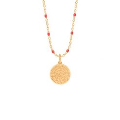 Naszyjnik z czerwoną emalią z pozłacaną zawieszką Boho I. Żółte naszyjniki Lilou, pozłacane. Za 278.00 zł.