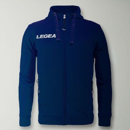 Bluza Junior Sarajevo Full Zip do biegania niebieska. Niebieskie bluzy LEGEA, xs, bez wzorów, z bawełny, z kapturem. Za 180.00 zł.