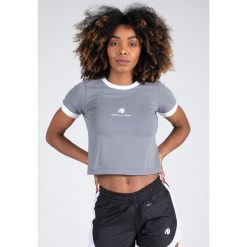 New Orleans Cropped Koszulka - Szary. Szare bluzki GORILLA WEAR, m, bez wzorów, sportowe, bez kołnierzyka, bez ramiączek. Za 118.00 zł.