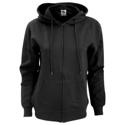 Damska Gładka Sportowa Bluza Z Kapturem Zamek. Czarne bluzy SG, l, bez wzorów, z kapturem. Za 155.99 zł.