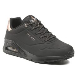 Buty na co dzień damskie SKECHERS UNO SHIMMER. Czarne obuwie sportowe Skechers, bez zapięcia, trekkingowe, Skechers Sport. Za 303.00 zł.