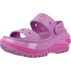 Klapki Crocs Model Classic Mega Crush Sandal Kolor Fioletowy. Fioletowe klapki Crocs, bez wzorów, z gumy, bez obcasa, na platformie. Za 312.10 zł.