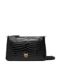 PINKO Torebka Flat Horizontal Mini AI 25-26 104277 A2OH Czarny. Czarne listonoszki Pinko, bez wzorów, ze skóry, bez dodatków. Za 879.99 zł.