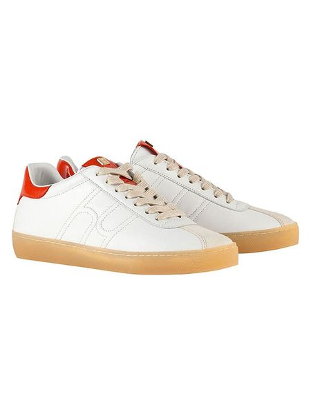 Högl Skórzane sneakersy "Sam" w kolorze kremowo-czerwonym rozmiar: 41. Brązowe trampki Högl, bez wzorów, bez zapięcia. Za 289.95 zł.