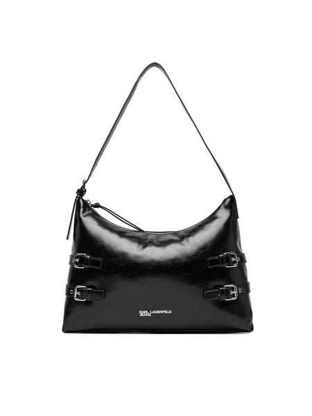 Karl Lagerfeld Jeans Torebka B1W30154 Czarny. Czarne torebki klasyczne Karl Lagerfeld Jeans, bez wzorów, z jeansu, bez dodatków. Za 769.99 zł.