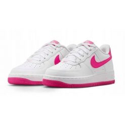 Buty Sportowe Młodzieżowe Nike Air Force 1 (GS). Biała obuwie sportowe Nike, bez zapięcia, do biegania, Nike Air Force. Za 360.80 zł.