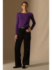 Perfect Cashmere Kaszmirowy sweter "Oprah" w kolorze fioletowym rozmiar: XL. Różowe swetry Perfect Cashmere, xl, bez wzorów, z kaszmiru, bez ramiączek. Za 333.03 zł.