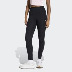 Second Life - Legginsy fitness damskie ADIDAS - Stan Doskonały. Czarne legginsy Adidas, m, bez wzorów, z bawełny. Za 84.99 zł.