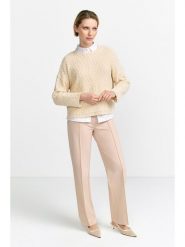 Rich & Royal Sweter w kolorze beżowym rozmiar: XL. Brązowe swetry Rich & Royal, xl, bez wzorów, ze splotem, bez ramiączek. Za 216.73 zł.