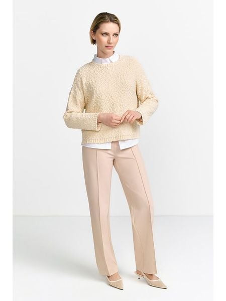 Rich & Royal Sweter w kolorze beżowym rozmiar: L. Brązowe swetry Rich & Royal, l, bez wzorów, ze splotem, bez ramiączek. Za 249.95 zł.