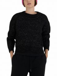 Replay Sweter w kolorze czarnym rozmiar: M. Czarne swetry Replay, m, bez wzorów, z wełny, bez ramiączek. Za 240.43 zł.