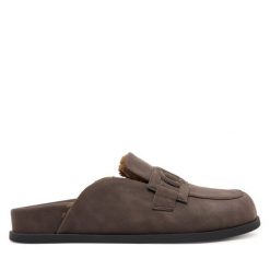 Klapki TWINSET. Brązowe klapki Twinset, bez wzorów, bez obcasa. Za 979.99 zł.