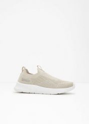 Buty wsuwane marki Kangaroos, stretch fit. Brązowe obuwie sportowe bonprix, bez zapięcia. Za 144.99 zł.