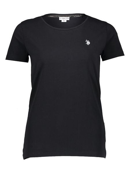 U.S. Polo Assn. Koszulka w kolorze czarnym rozmiar: XL. Czarne bluzki U.S. Polo Assn., s, bez wzorów, z bawełny, bez kołnierzyka, bez ramiączek. Za 61.17 zł.