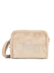 Juicy Couture Torebka BIJXT5468WPO Beżowy. Brązowe listonoszki Juicy Couture, bez wzorów, z materiału, bez dodatków. Za 229.99 zł.