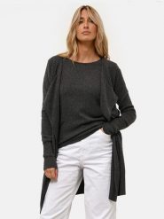 Just Cashmere Kaszmirowy kardigan "Brooke" w kolorze antracytowym rozmiar: M. Czarne kardigany Just Cashmere, m, bez wzorów, z kaszmiru. Za 362.71 zł.