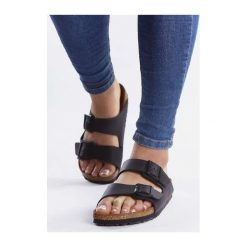 Birkenstock 051793 Black, klapki. Czarne klapki Birkenstock, bez wzorów, bez obcasa. Za 259.00 zł.