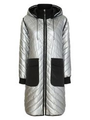 TicketWOMAN Płaszcz przejściowy w kolorze srebrnym rozmiar: 38. Szare płaszcze TicketWOMAN, bez wzorów, bez kaptura. Za 261.45 zł.