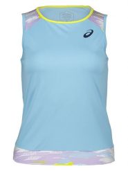 Asics Top sportowy w kolorze błękitnym rozmiar: XS. Niebieskie koszulki sportowe Asics, bez wzorów, z materiału, bez ramiączek, outdoorowe. Za 70.41 zł.