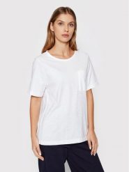 United Colors Of Benetton T-Shirt 3BVXE18A0 Biały Relaxed Fit. Białe t-shirty United Colors of Benetton, s, bez wzorów, z bawełny, bez kołnierzyka, bez ramiączek. Za 69.99 zł.