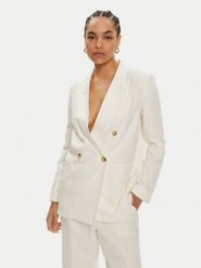 ViCOLO Marynarka TB1567 Biały Regular Fit. Białe marynarki i żakiety ViCOLO, xs, bez wzorów, z wiskozy. Za 319.99 zł.