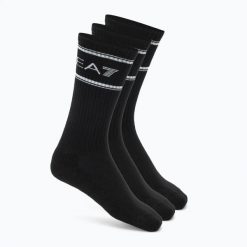Skarpety EA7 Emporio Armani Train Socks Sponge 3. Czarne skarpety EA7 Emporio Armani, bez wzorów, z bawełny. Za 149.99 zł.