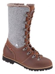 DACHSTEIN Skórzane kozaki "Lotti" w kolorze szaro-brązowym rozmiar: 38. Brązowe kozaki Dachstein, na zimę, z materiału, bez obcasa, bez zapięcia. Za 340.99 zł.