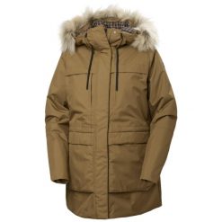 Parka damska z kapturem Helly Hansen Coastal. Brązowe parki Helly Hansen, na zimę, sportowe, z kapturem. Za 1,159.25 zł.