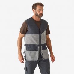 Kamizelka BALL TRAP 100. Brązowe kamizelki SOLOGNAC, bez wzorów, z bawełny, sportowe. Za 119.99 zł.