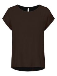 Sublevel Bluzka w kolorze brązowym rozmiar: XS. Brązowe bluzki Sublevel, xs, bez wzorów, bez kołnierzyka, bez ramiączek. Za 49.95 zł.