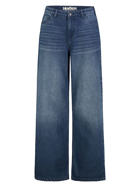 Sublevel Dżinsy - Comfort fit - w kolorze granatowym rozmiar: L. Niebieskie jeansy Sublevel, l, z aplikacjami, z podwyższonym stanem. Za 129.95 zł.