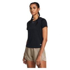 Koszulka do biegania damska Under Armour Launch. Czarne bluzki Under Armour, s, bez wzorów, sportowe, bez kołnierzyka, bez ramiączek. Za 99.99 zł.