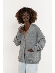 Awama Kardigan w kolorze szarym rozmiar: S/M. Szare kardigany Awama, m, bez wzorów. Za 269.99 zł.