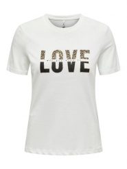 ONLY Koszulka w kolorze białym rozmiar: XL. Białe bluzki Only, xl, bez wzorów, z bawełny, bez kołnierzyka, bez ramiączek. Za 39.31 zł.