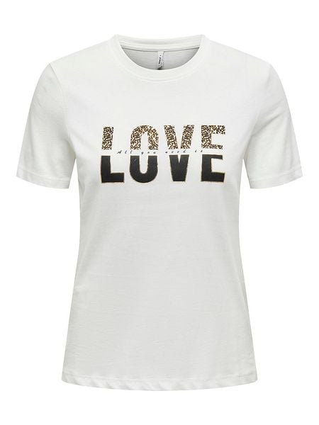 ONLY Koszulka w kolorze białym rozmiar: XL. Białe bluzki Only, xl, bez wzorów, z bawełny, bez kołnierzyka, bez ramiączek. Za 43.57 zł.