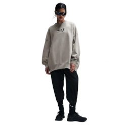 Bluza damska Nike Sportswear Oversized Crew-Neck. Szare bluzy Nike, m, bez wzorów, bez kaptura. Za 239.99 zł.