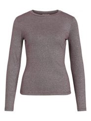 Vila Koszulka "Vicatera" w kolorze jasnobrązowym rozmiar: S. Brązowe bluzki Vila, s, bez wzorów, bez kołnierzyka, bez ramiączek. Za 65.38 zł.