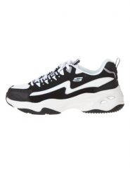 Skechers Sneakersy "D'Lites" w kolorze czarno-białym rozmiar: 38. Białe trampki Skechers, bez wzorów, bez zapięcia. Za 166.88 zł.