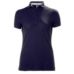 Damska koszulka polo Helly Hansen crewline. Niebieskie koszulki polo Helly Hansen, l, bez wzorów, z materiału, bez kołnierzyka, bez ramiączek. Za 299.00 zł.