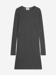 Perfect Cashmere Kaszmirowa sukienka "Lola" w kolorze szarym rozmiar: XXL. Szare sukienki Perfect Cashmere, na co dzień, xxl, bez wzorów, z kaszmiru, bez kołnierzyka, bez ramiączek, midi, proste. Za 434.99 zł.