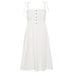 Vero Moda Sukienka damska Aria Sl Blk Sukienka Śnieg White (rozmiar S). Białe sukienki Vero Moda, na lato, s, bez wzorów, bez kołnierzyka, bez ramiączek. W wyprzedaży za 79.00 zł.