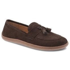 Czekoladowe Mokasyny Armodo Skórzane Obuwie Damskie Barefoot. Brązowe mokasyny Armodo, bez wzorów, bez obcasa. Za 314.99 zł.