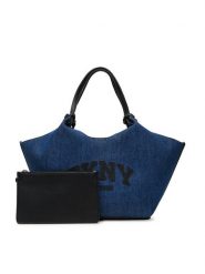 DKNY Torebka R52BYE49 Niebieski. Niebieskie torebki klasyczne DKNY, bez wzorów, z materiału, bez dodatków. Za 659.99 zł.