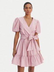 Fracomina Sukienka koktajlowa FY26SD1037W40001 Różowy Regular Fit. Czerwone sukienki Fracomina, xs, bez wzorów, z bawełny, wizytowe, bez kołnierzyka, bez ramiączek. Za 529.99 zł.