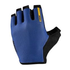 Rękawice rowerowe na pół sezonu Mavic Essential Gel. Niebieskie rękawiczki MAVIC, bez wzorów, sportowe. Za 180.50 zł.