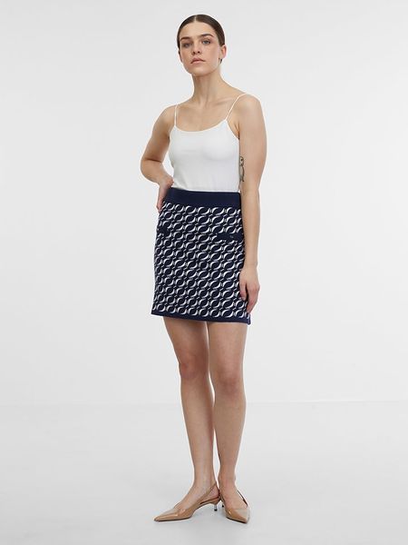 Orsay Spódnica w kolorze granatowo-białym rozmiar: L. Niebieskie spódnice Orsay, na co dzień, l, bez wzorów, mini, proste. Za 52.42 zł.