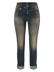 MAC Dżinsy "Rich" - Slim fit - w kolorze granatowym rozmiar: 32/L30. Niebieskie jeansy MAC, l, z aplikacjami. Za 210.81 zł.