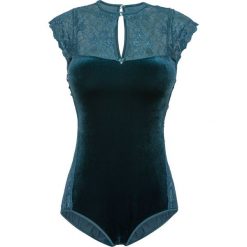 Body aksamitne Premium bonprix niebieskozielony. Body marki bonprix. Za 129.99 zł.